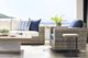 Vanguard® Furniture Michael Weiss Tiburon Brown/White Square Outdoor Concrete/Synthetic Teak Cocktail Table-2