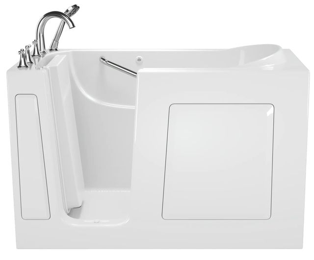American Standard Gelcoat Value Series White 30" x 60" Soaking Walk-In Bathtub - Left-Hand Door and Drain-0