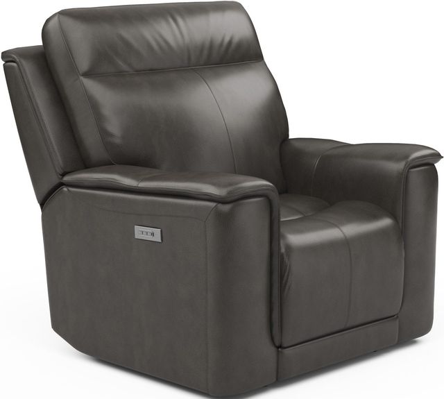 Flexsteel® Miller Black Power Recliner with Power Headrest-0
