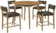 Armen Living Bennet 5-Piece Brown/Walnut Pub Set-0