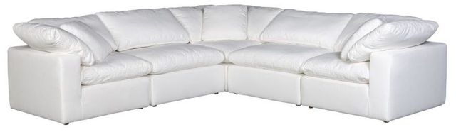 Moe's Home Collection Clay Classic 5-Piece Cream White L-Shaped Modular Sectional-0