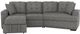 Mazin Furniture Logansport Gray 2-Piece Sectional with Pull-out Ottoman-1