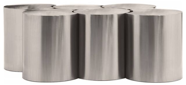 Meridian Furniture Dimple 6-Piece Silver 20" Modular Nesting Coffee Table Set-1