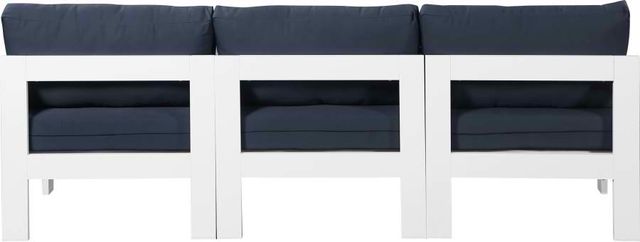Meridian Furniture Nizuc 3-Piece Navy Outdoor Patio Modular Sofa-3