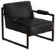 International Furniture Direct Galena Black/Blacksmithing Matte Brown Arm Chair-0