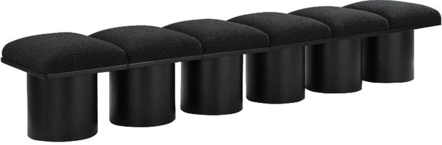 Meridian Furniture Pavilion 6-Piece Black 93" Modular Bench Set-0