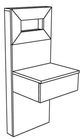 NAD Home Manhattan Suede Attached 18" Nightstand - Left-0