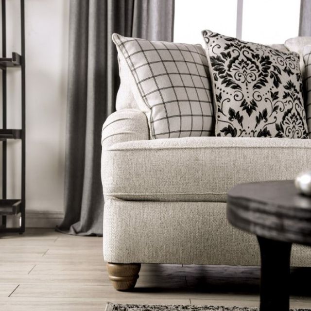 Furniture of America® Mossley Ivory Loveseat-3