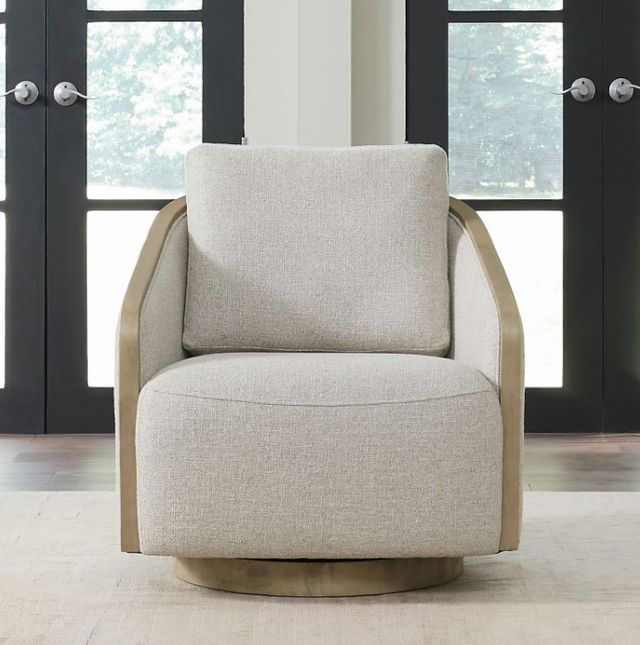 Liberty Furniture Nora Light Brown/Nathan Ginger Swivel Accent Chair-1