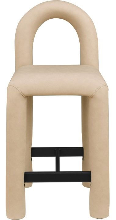 Meridian Furniture Amari Tan Leather Upholstered Counter Stool-1
