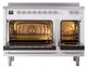 Ilve® Nostalgie II Noblesse 48'' White Pro Style Induction Range with Chrome Trim-2
