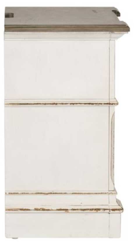 Liberty Furniture Abbey Park Antique White/Weathered Brown Nightstand-3