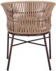 Zuo® Modern Freycinet 2-Piece Brown/Natural Steel Outdoor Dining Arm Chair Set-4