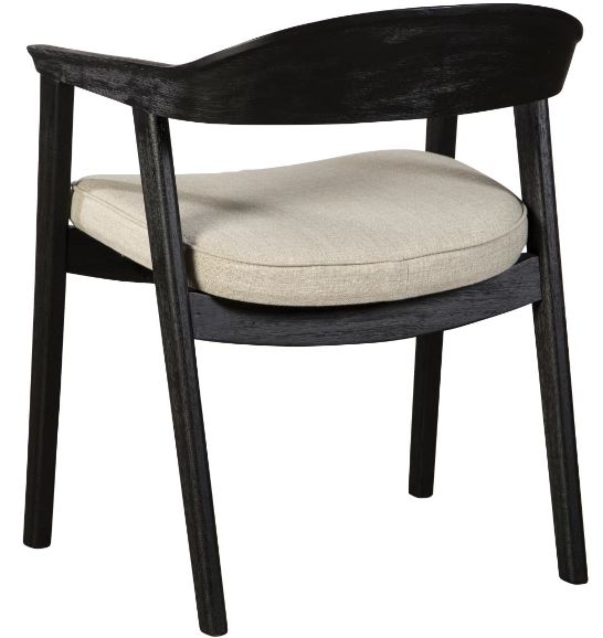 Nest Home Collections Vanessa Matte Black/Sand Arm Chair-2