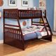 Mazin Furniture Rowe Cherry Twin/Full Bunk Bed-1