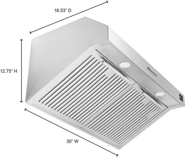 FORNO® Bari 30" Stainless Steel Under Cabinet Range Hood -11