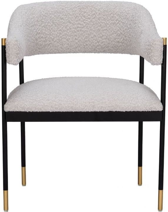 Zuo® Modern Zadar Black/Gold/Misty Gray Dining Arm Chair -1