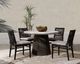 Classic Home Caspia White Concrete Outdoor Dining Table with Gray Base-1