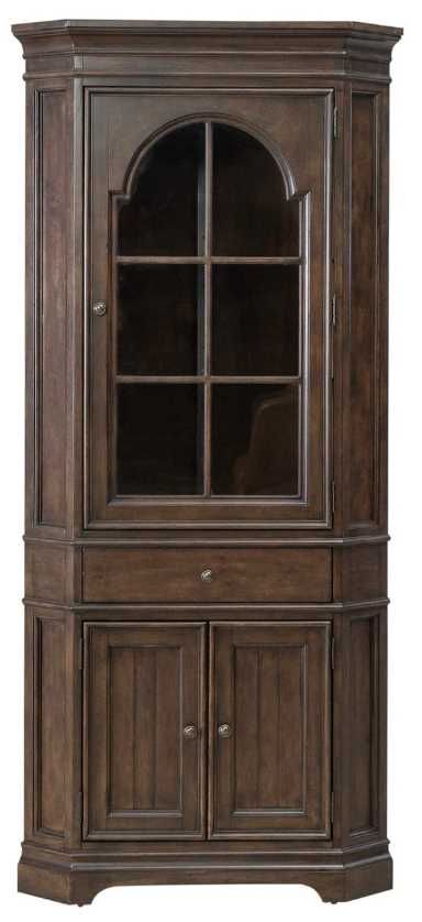 Liberty Furniture Arden Road Satin Cherry Corner Cabinet-2
