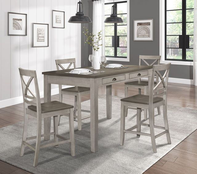 Mazin Furniture Brightleaf Brown/Light Gray Counter Chair-2