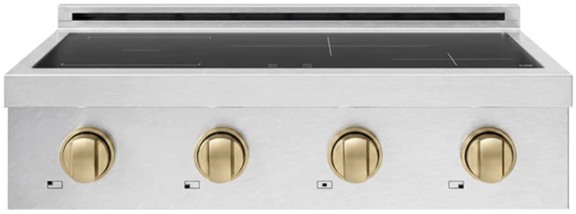 ZLINE Paramount 30" Stainless Steel Induction Rangetop with 4-Element Cooktop and Champagne Bronze Accents