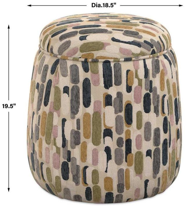 Uttermost® Arem Multi-Colored Upholstered Ottoman-3