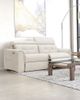 Fornirama 4617 White Power Reclining Sofa with Adjustable Headrest-1