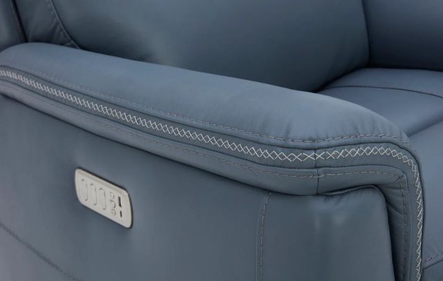 Flexsteel® Sawyer Marine Leather Power Swivel Glider Recliner with Power Headrest and Lumbar-4