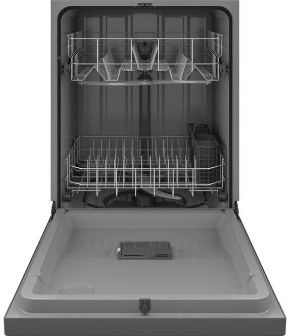 GE® 24" Stainless Steel Front Control Built In Dishwasher -1
