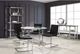 Mazin Furniture Lyrica Glass Top Round Dining Table with Chrome Base -1