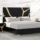 Furniture of America® Goldsberg Black/Gold King Panel Bed-0