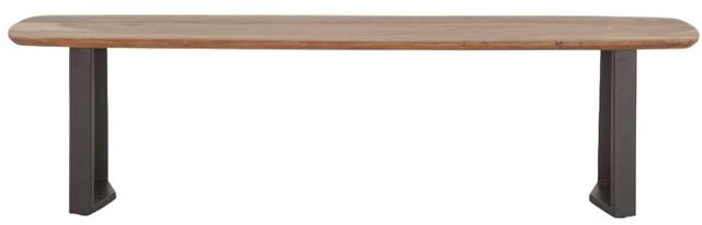 Home Trends & Design Salerno Gray Septarian/Natural Bench-1