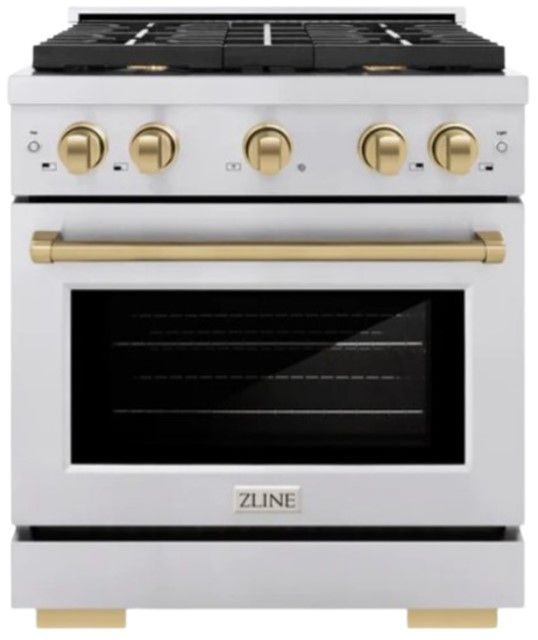 ZLINE Autograph Edition 30" Stainless Steel Pro Style Gas Range-0