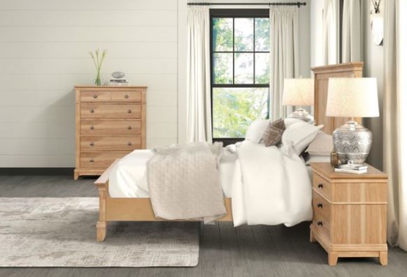 Furniture of America® McHenry 4-Piece Natural Oak Queen Bedroom Set-2