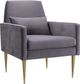 TOV Furniture Danner Grey Velvet Chair-0