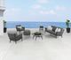 CabanaCoast® Customizable Trellis Aluminum/Natural Fiber Outdoor Ottoman-2