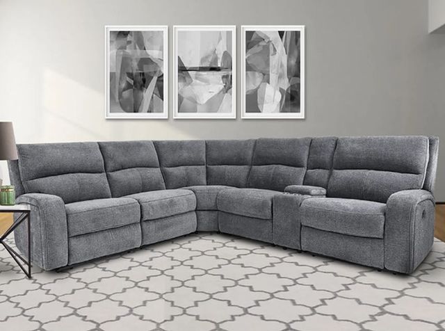 Parker House® Polaris 6-Piece Bizmark Gray Sectional-1