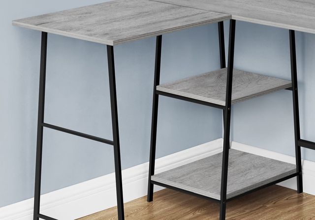 Monarch Specialties Inc. Gray L-Shaped Desk-2