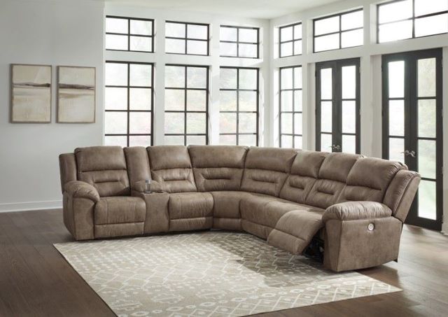 Signature Design by Ashley® Ravenel 4-Piece Fossil Power Reclining Sectional-1