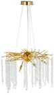 A & B Home Clear/Gold Chandelier with Strands and Droplet-1