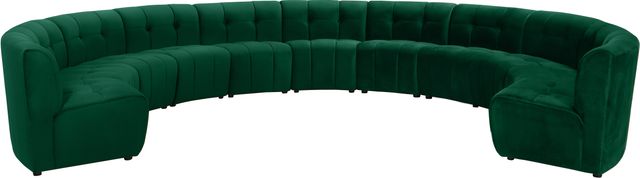 Meridian Furniture Limitless 11-Piece Green Velvet Modular Sectional-0
