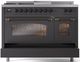 Ilve® Nostalgie II Series 48" Graphite Matte Pro Style Dual Fuel Range-4