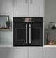 Café™ Professional Series 30” Matte Black Smart Single Electric Wall Oven with French Doors-3