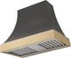 AGA Cascade 36" Slate Wall Mounted Range Hood  with Brushed Brass Trim-0