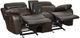 Homelegance® Marille Brown Manual Double Glider Reclining Loveseat with Center Console-4