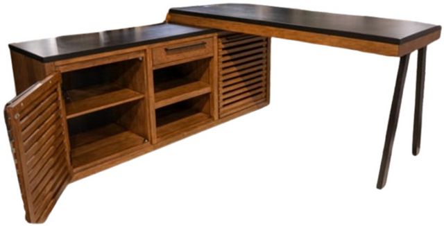 Signature Design by Ashley® Kallari Black/Warm Brown Credenza