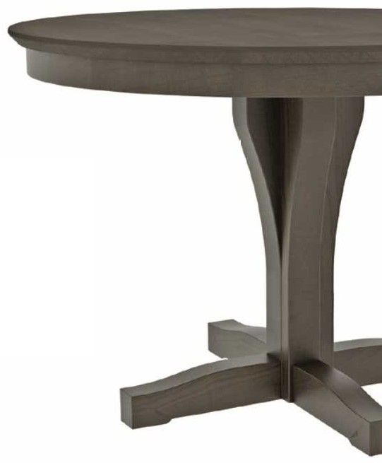 Country View Woodworking Customizable Belmont Cherry Top Dining Table with 1-Leaf and Brown Maple Base-1