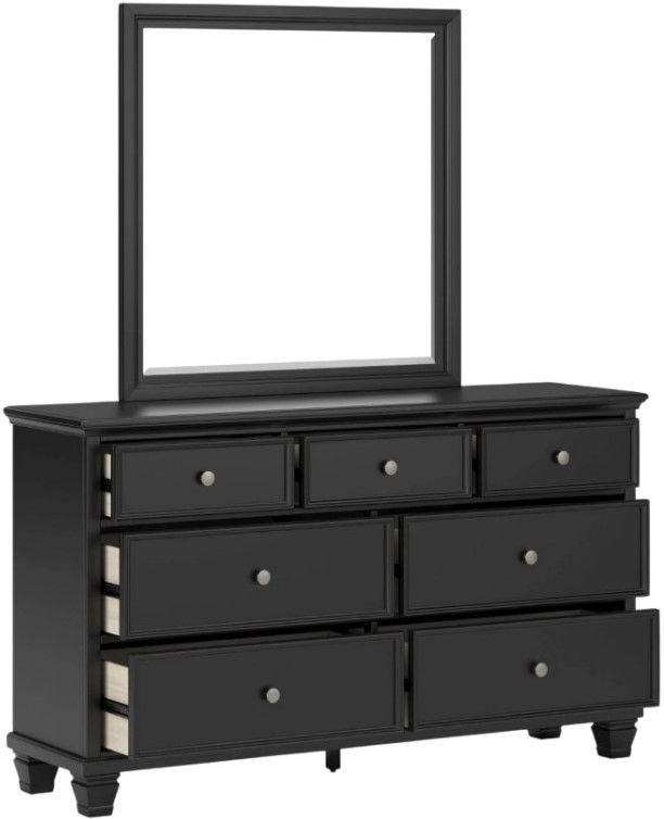 Signature Design by Ashley® Lanolee Black Dresser and Mirror-4