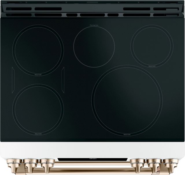 Café™ 30" Matte White Slide In Double Oven Induction Range-2