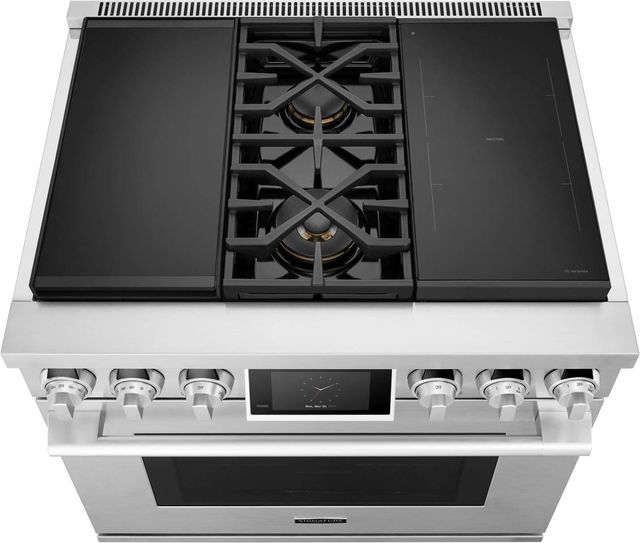 Signature Kitchen Suite 36" Stainless Steel Pro Style Dual Fuel Natural Gas Range-4